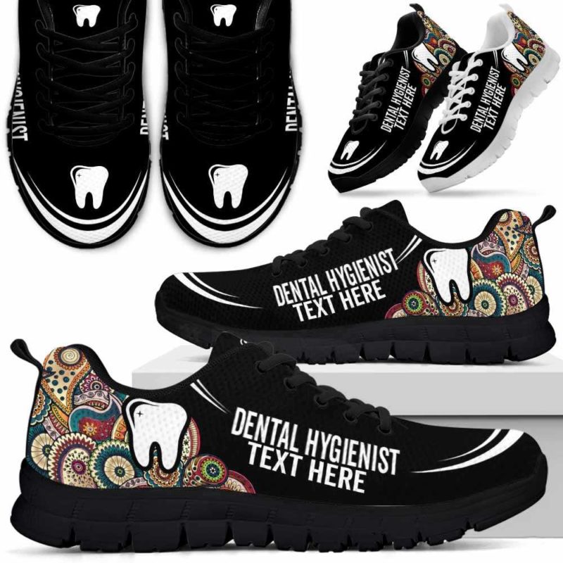 SS-U-Nurse-Mandala02NaSportline10-DenHyg-2@undefined-Dental Hygienist Mandala Sneakers Gym Running Shoes Gift Women Men. Custom Shoes.