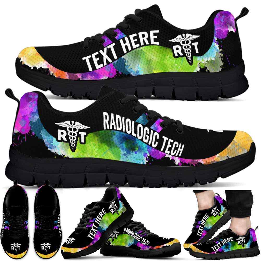 SS-U-Nurse-Watercolor01NaSportline9-RadTec-25@undefined-Radiologic Tech Radiologic Technologist Watercolor Sneakers Gym Running Shoes Gift Women Men. Custom Shoes.