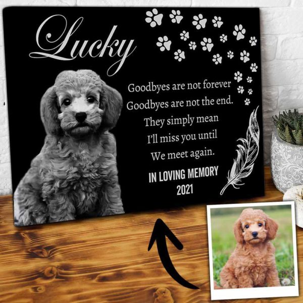 CAVA-U-Dog-MeetAgaiInHeav-Dog-0 @ Dog Meet Again In Heaven-Personalized Dog Portrait. Custom Dog Memorial Gift. Pet Portrait Canvas Print. Pet Memorial Dog Loss Passing Gift For Dog Mom, Dog Dad.