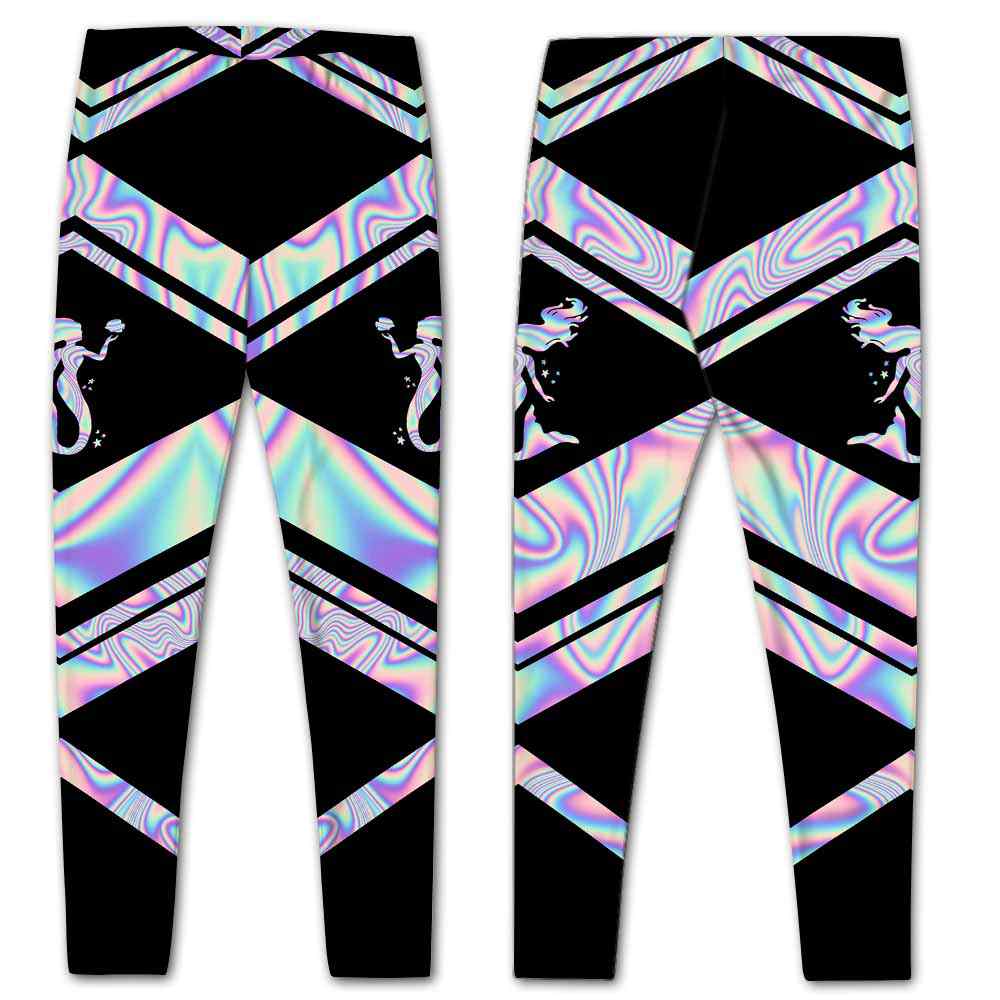 LEGG-W-Ani-Vy1AnimPinkLine-Merm-0 @ Mermaid-Mermaid Leggings For Women. Colorful Color Gradient Mermaid Pattern Printed Leggings. Yoga Workout Custom Women Leggings Gift For Her.