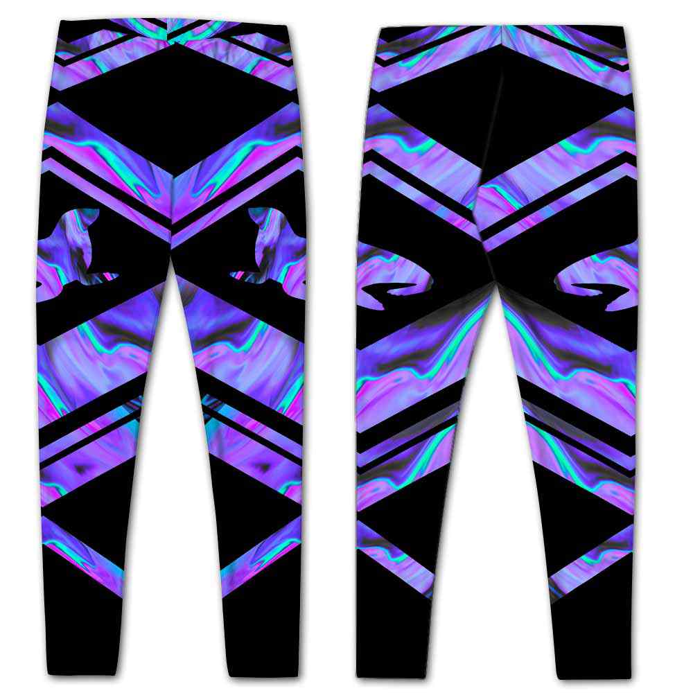 LEGG-W-Ani-Vy1AnimWate-Seal-0 @ Seal-Seal Leggings For Women. Love Seal Color Wave Seal Pattern Printed Leggings. Yoga Workout Custom Women Leggings Gift For Her.