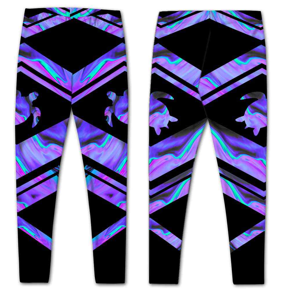 LEGG-W-Ani-Vy1AnimWate-Ttle-0 @ Turtle-Turtle Leggings For Women. Love Turtle Color Wave Turtle Pattern Printed Leggings. Yoga Workout Custom Women Leggings Gift For Her.