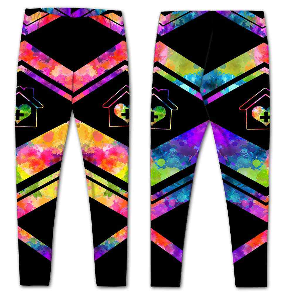 LEGG-W-Nur-Vy1NursJobRainLine-HHAid-0-_Proud-Home-Health-Aide-Leggings-For-Women-Colorful-Watercolor-Pattern-Women-Leggings-Yoga-Workout-Custom-Gift-For-Her-Gift-For-Women-_2_20210602 LEGG-W-Nur-Vy1NursJobRainLine-HHAid-0 @ Home Health Aide-Proud Home Health Aide Leggings For Women. Colorful Watercolor Pattern Women Leggings. Yoga Workout Custom Gift For Her, Gift For Women.