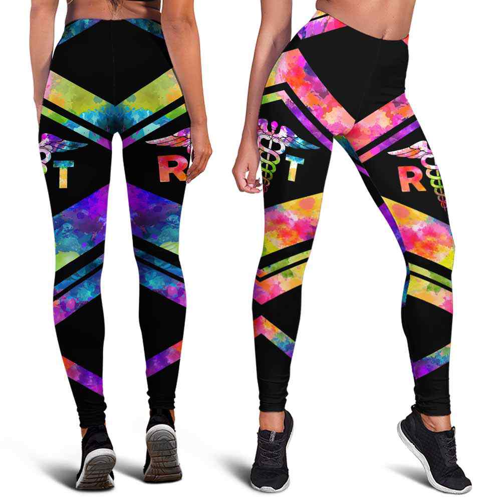 LEGG-W-Nur-Vy1NursJobRainLine-RadTec-0 @ Radiologic Tech-Proud Radiologic Technologist Leggings For Women. Radiologic Tech Colorful Watercolor Women Leggings. Custom Gift For Her, Gift For Women.
