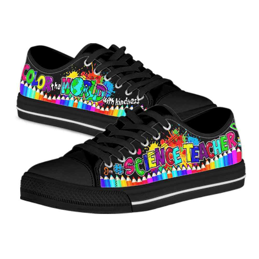 LTS-U-Job-Vy1ColoTheWorl-T14-0-_Science-Teacher-School-Color-The-World-With-Kindness-Low-Top-Shoes_3_20210717 LTS-U-Job-Vy1ColoTheWorl-T14-0 @ Science Teacher-Science Teacher School Color The World With Kindness Low Top Shoes